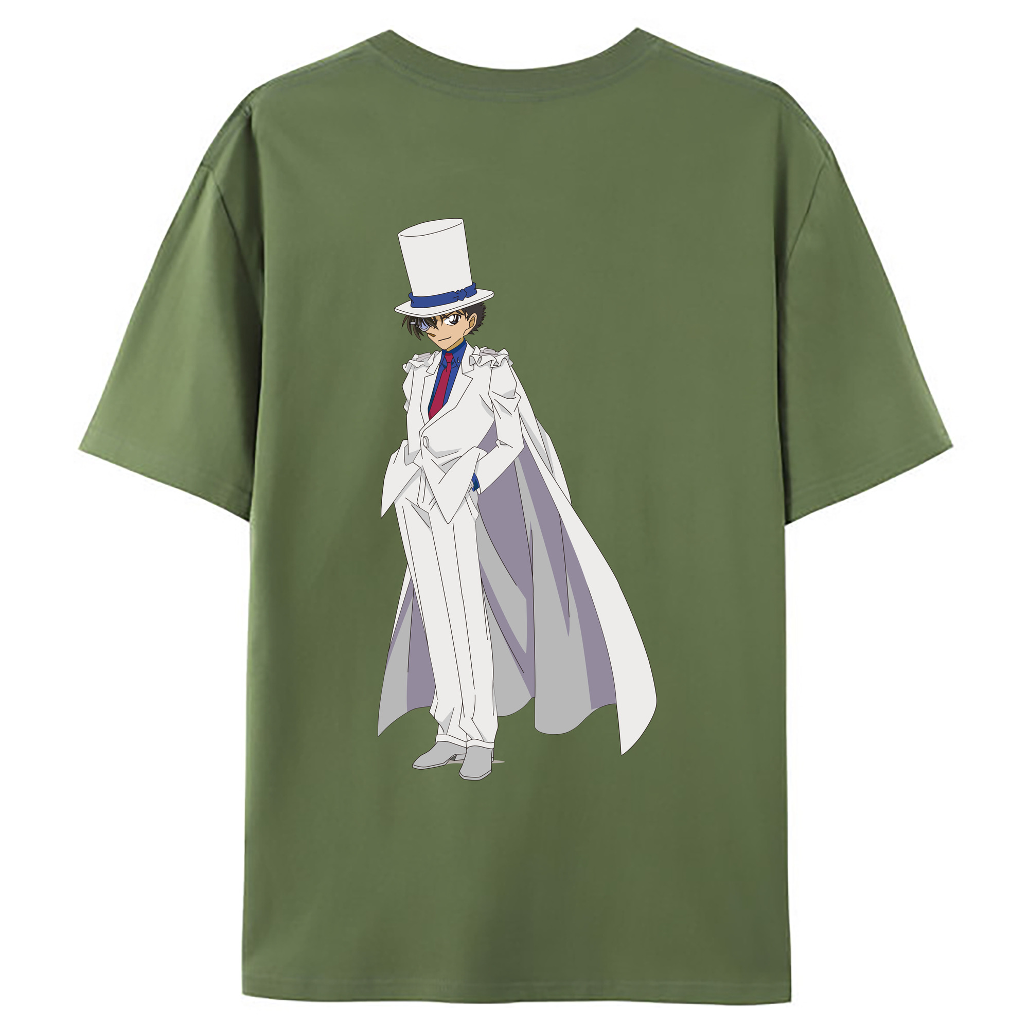（画像用） 名探偵コナン くろば かいと Detective Conan Kuroba Kaito 綿100％ メンズ半袖Tシャツ（バックプリント） 通気性